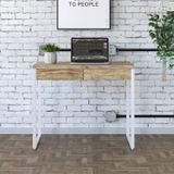 Mesa Para Escritório 90cm 2 Gavetas Kuadra