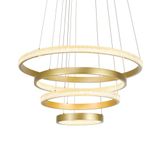 Lustre Pendente Nordecor Bean 2460 Dourado Led Bivolt