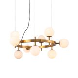 Lustre Pendente Nordecor Romai Cin 2277 Dourado G9 Bivolt