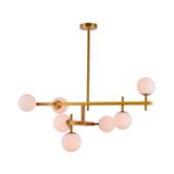 Lustre Pendente Nordecor Romai Ori 2275 Dourado G9 Bivolt