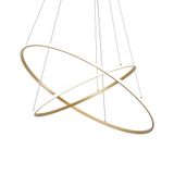 Lustre Pendente Nordecor Inverse Redondo 2530 Dourado Led Bivolt