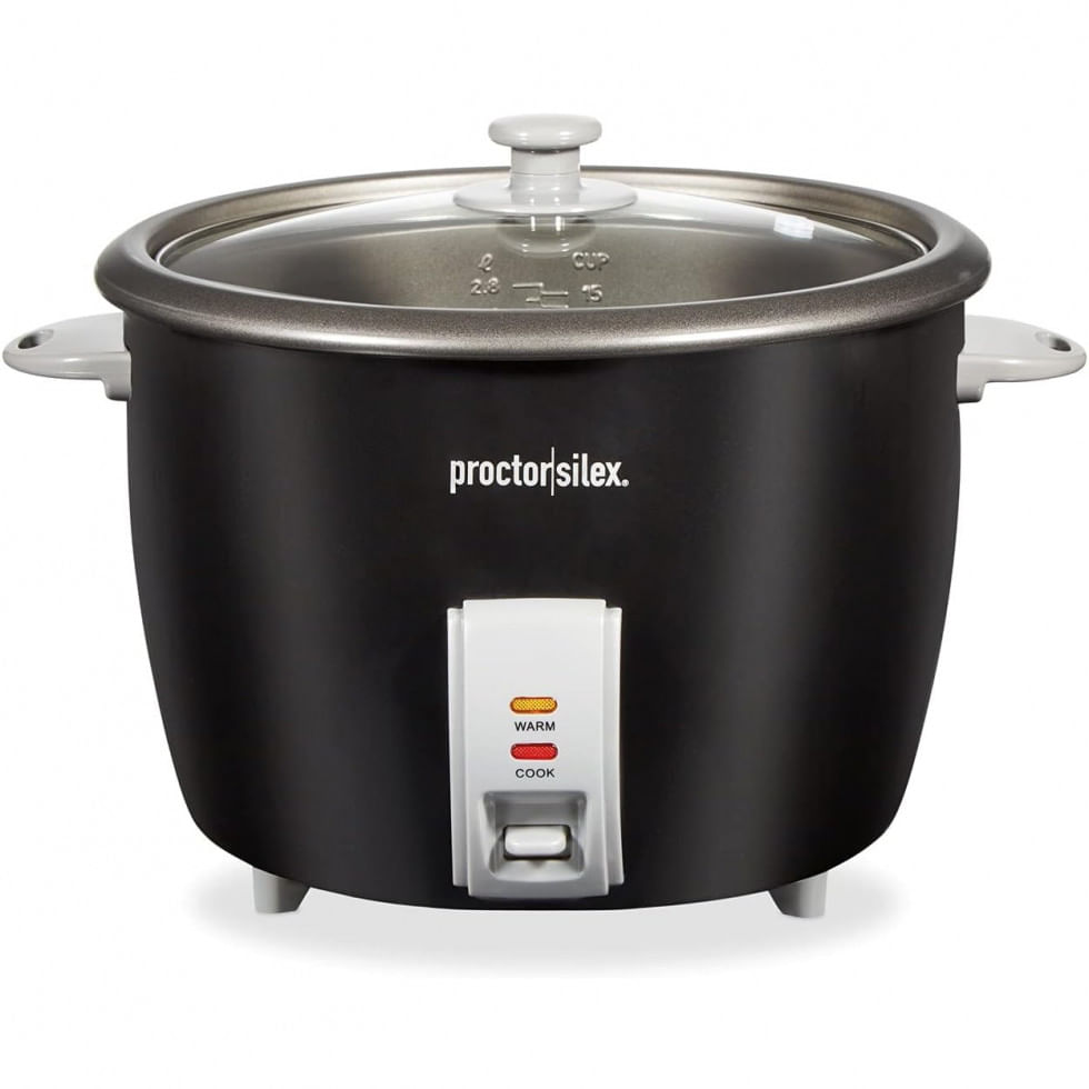 Panela De Arroz Eletrica 2,8 Litros Com Cesto A Vapor Para Legumes, 1000w, 110v, Proctor Silex 37555, Preto