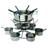 Conjunto Rechaud Fondue Completo 16cm Mimo 22 Peças Inox