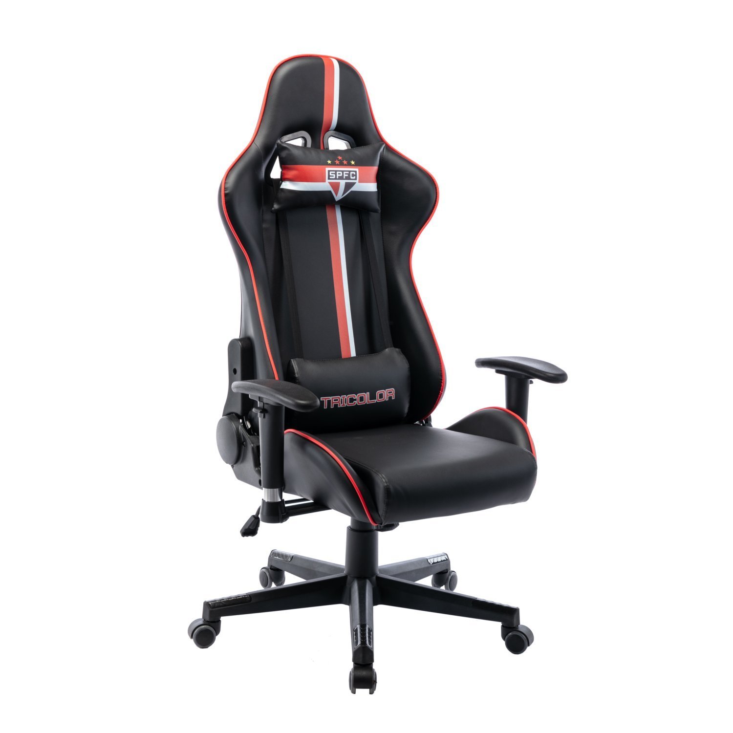 Cadeira Gamer São Paulo Spfc 3318 Espresso Móveis Preto/vermelho