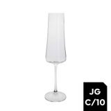 Jogo 10 Taças Champanhe Xtra Cristal Ecológico 210ml