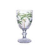 Jogo 8 Taças Vidro Palm Tree 310ml Transparente Class Home