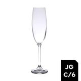 Jogo 6 Taças Cristal Para Champagne Gastro-colibri 220ml