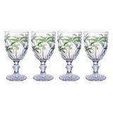 Jogo 4 Taças Vidro Palm Tree Transparente Class Home 310ml