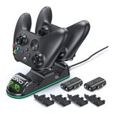 Carregador Controle Xbox One Series S E X +2 Baterias 800mah