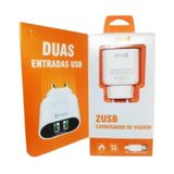 Carregador Turbo Para Celular Tipo C Kaidi Com 2 Portas Usb