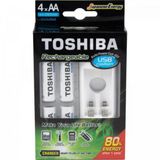 Carregador De Pilha Usb P/2 Pilhas Aa/aaa Min.2.000 Mah C/4