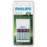 Carregador De Pilhas Philips Recarregavel Aa/aaa Com 4 Pilhas Aa 2500 Mah