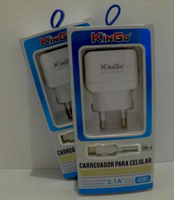 Carregador Tomada Para Celular Type-c 2,1a Kingo U201