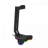 Suporte P/ Headset Rgb Vickers Preto Fortrek G