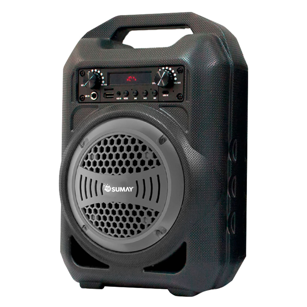 Caixa De Som Portátil Sumay Gallon Music Csp1302, 30w Rms - Cinza