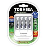 Carregador De Pilhas Aa/aaa Tnhc-6gae4 Cb Com 4 Aa Toshiba