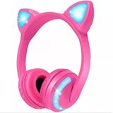 Fone De Ouvido Infantil  Bluetooth Orelha De Gato Com Led Celular P2