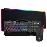 Kit Gamer Mouse Sem Fio Teclado Semi Mecanico E Mousepad Rgb