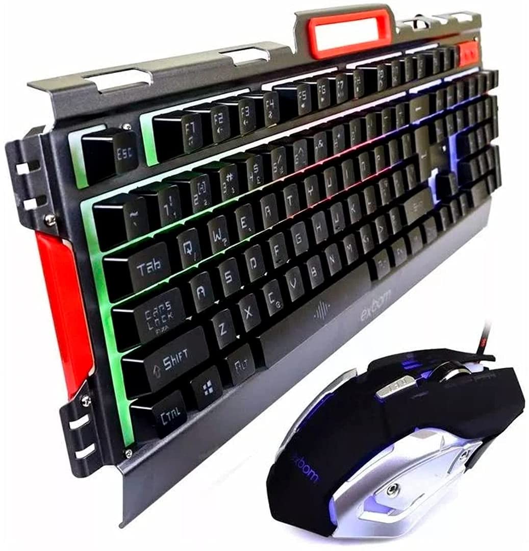 Kit Gamer Teclado Semi Mecânico + Mouse Óptico Led Bk-3000