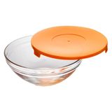 Pote De Vidro Com Tampa Laranja 600ml 1 Peça - Casambiente