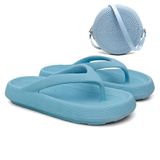 Chinelo Feminino Dedo Nuvem + Bolsa Quebek Tiracolo Kit Azul 36/37