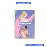 Caderno Universitário Mimo Cães E Gatos 80 Folhas Credeal