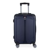 Mala De Bordo Pequena Para Viagem Em Abs Swiss Go Londres - Cadeado Integrado, Rodas Giro 360 - Azul P