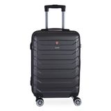 Mala De Bordo Pequena Para Viagem Em Abs Swiss Go Viena - Cadeado Integrado, Rodas Giro 360 - Cinza P