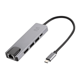 Hub Dock Multilaser Usb Tipo-c 5 Em 1 Com Hdmi 4k, Rj45 Ethernet, Usb 3.0 E Power Delivery 100w