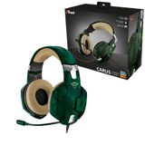 Headset Gamer Trust Caurus Camuflado Verde GXT 322C Com Microfone Drivers 50mm - 20865