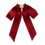 Feminino Pre Tied Bowknot Broche Elegante Pescoço Pin Para