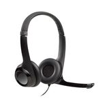Fone de Ouvido Headset Estéreo Analógico Logitech H390 Preto