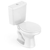 Kit Vaso Sanitário Com Caixa Acoplada 6l Uni Celite Branco