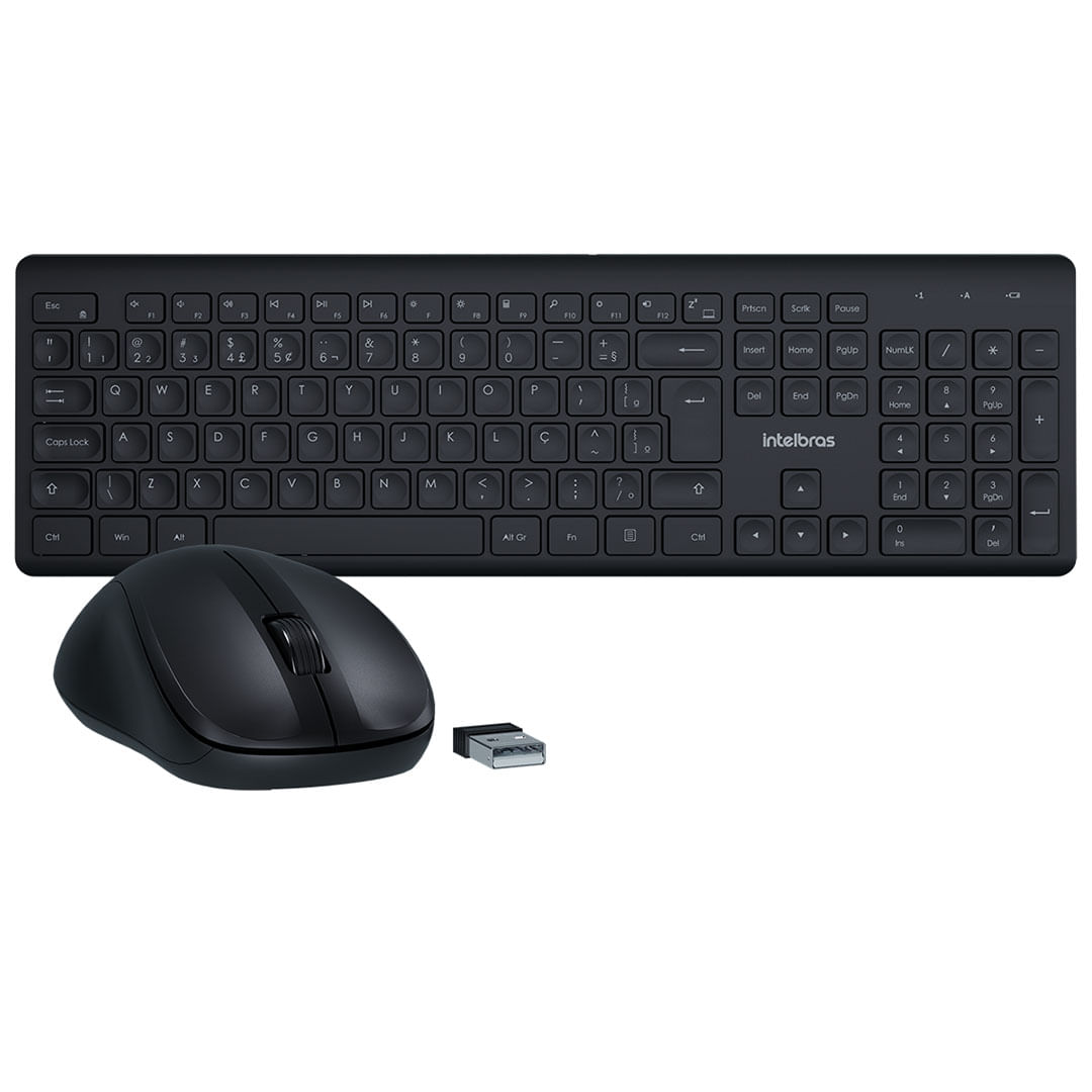 Teclado E Mouse Intelbras Csi50 - Sem Fio Preto