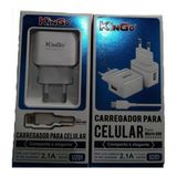 Kit Carregador Tomada Celular Micro Usb 2,1a Kingo U201