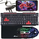 Kit Mouse E Teclado Gamer Para Celular Completo Mobilador Ff