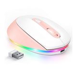 Mouse Sem Fio Seenda Iwg Fgm02 Recarregável Rosa Branco