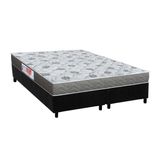 Conjunto Box Queen: Colchão Espuma Orthoflex D45 Comfortpedic + Base Crc Suede Black(158x198)