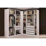 Módulo De Quarto Casal Adapt 5 Peças (4 Closets + 1 Complemento) Qcm08 Branco - Kappesberg