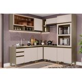 Cozinha Completa Connect 9 Peças (3 Armários + 1 Paneleiro + 3 Balcões + 2 Complementos) C6p01 Duna/cristal - Henn