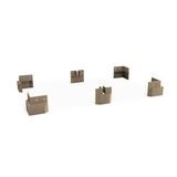 Multiuso De Cozinha Kit 6 Pés Pvc B111 Nogal - Kappesberg
