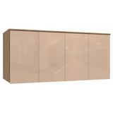 Modulado De Quarto Armário Ponte Aéreo Casal N542 Adapt C/ 4 Portas Nogueira/macadamia - Kappesberg