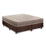 Cama Box King: Colchão Espuma D33 Paropas / Anatômico Confort Ultra Firme + Base Crc Fantasy Brown(193x203)