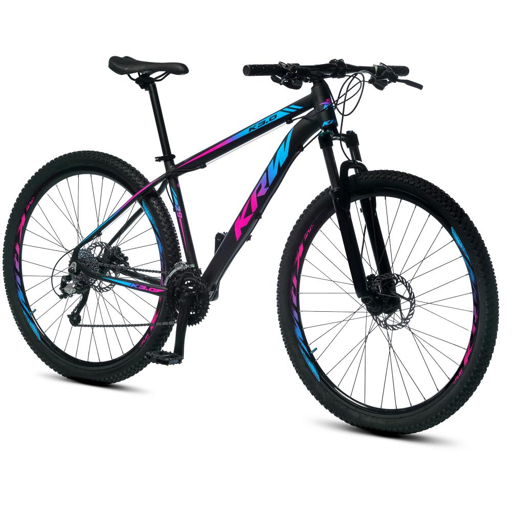 Bicicleta Aro 29 Krw Alumínio 24v Cambio Shimano Altus Freio Hidráulico E Suspensão Trava Ombro S36