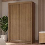 Guarda-roupa Solteiro 2 Portas De Correr 4 Gavetas Rustic Vivare Plus Madesa Rustic