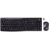 Teclado E Mouse Logitech Wireless Multimídia Mk270 Preto