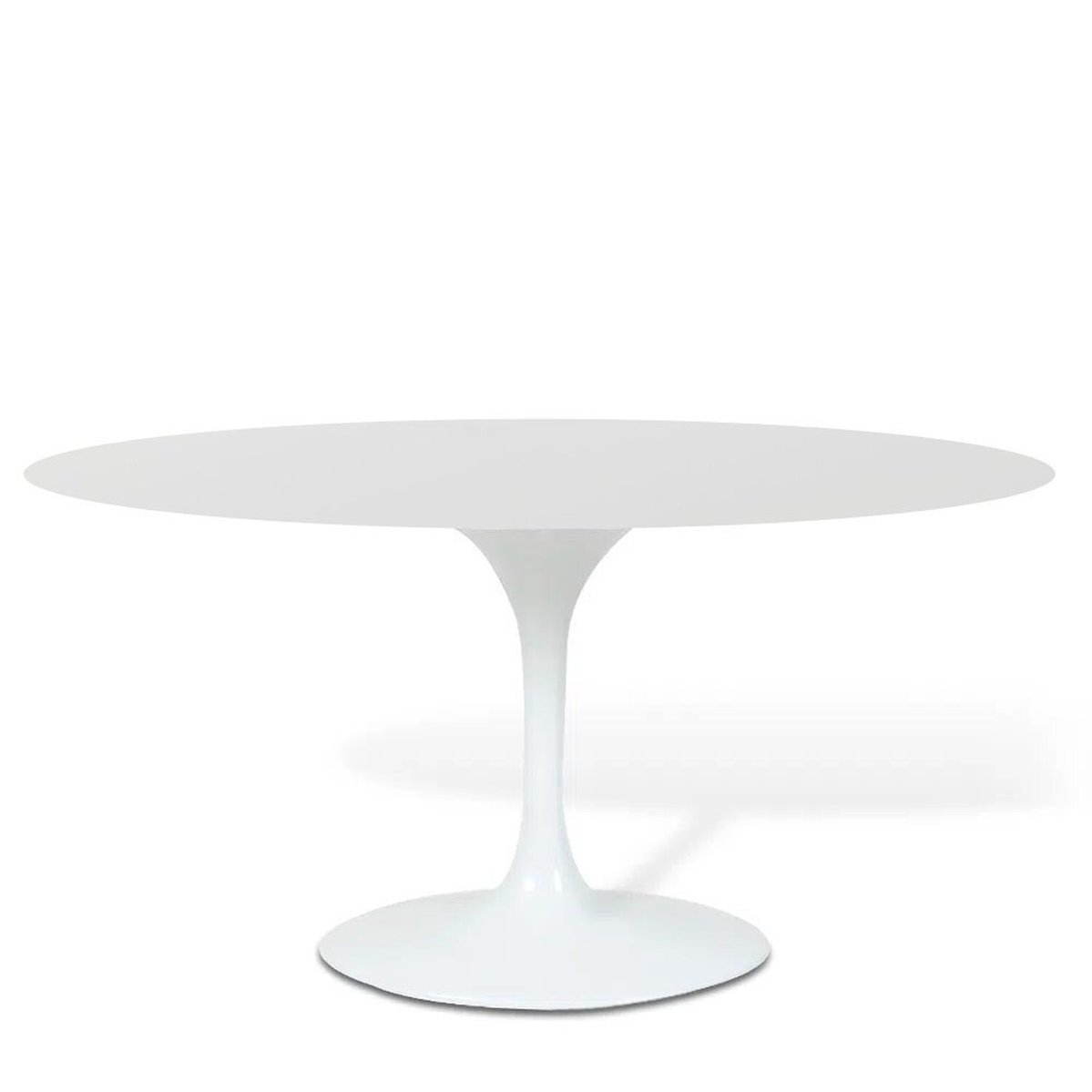 Mesa Saarinen Tulipa Oval Nanoglass 180x100cm Branco