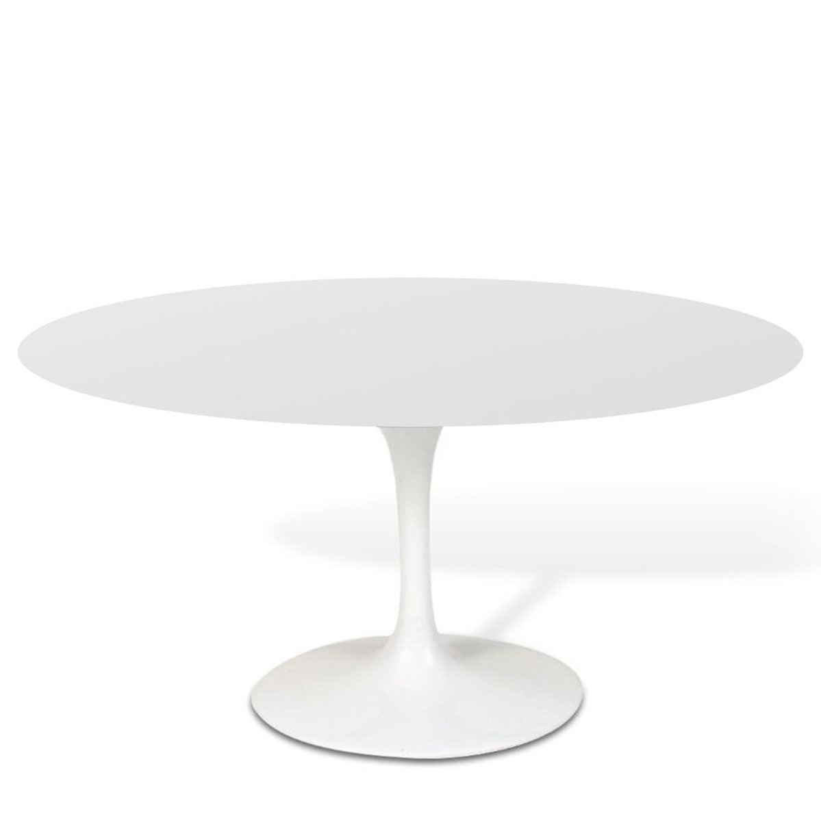 Mesa Saarinen Tulipa Oval Nanoglass 198x122cm Branco