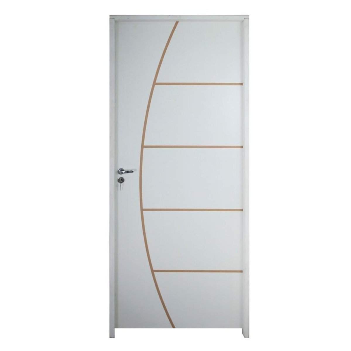 Porta Belissima 6 Prime Batente 09 Cm Fechadura Stilo Wc 72 X 2,10 Lado Esquerdo Rodam Branco