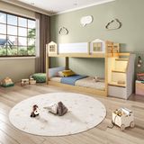 Beliche Infantil Montessori Garden Com Led E Grade Frontal Casinha Casatema Branco/natural